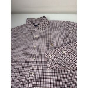 Mens Polo Ralph Lauren Long Sleeve Button Up Shirt Size XL Stretch